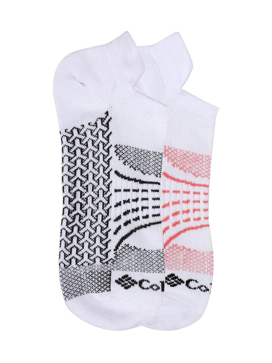 Columbia Women White SOCKS WM 2P NOSHO-ACTV-MAPPED (2 Pairs)