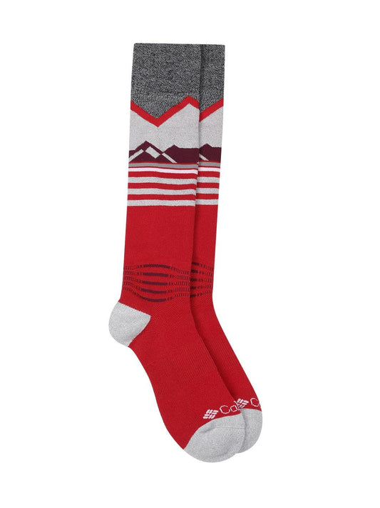 Columbia Unisex Red SOCKS UX 1P SKI OTC/LRG (1 Pair)