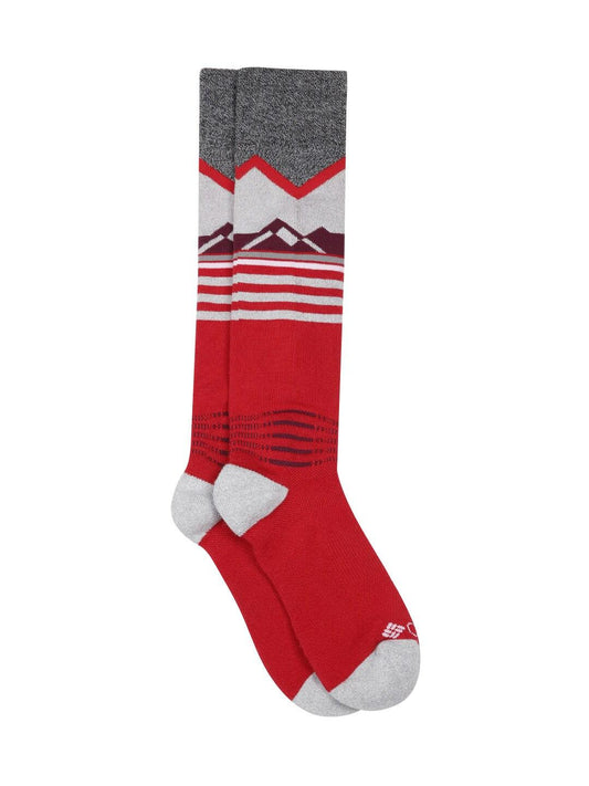 Columbia Unisex Red SOCKS UX 1P SKI OTC/LRG (1 Pair)