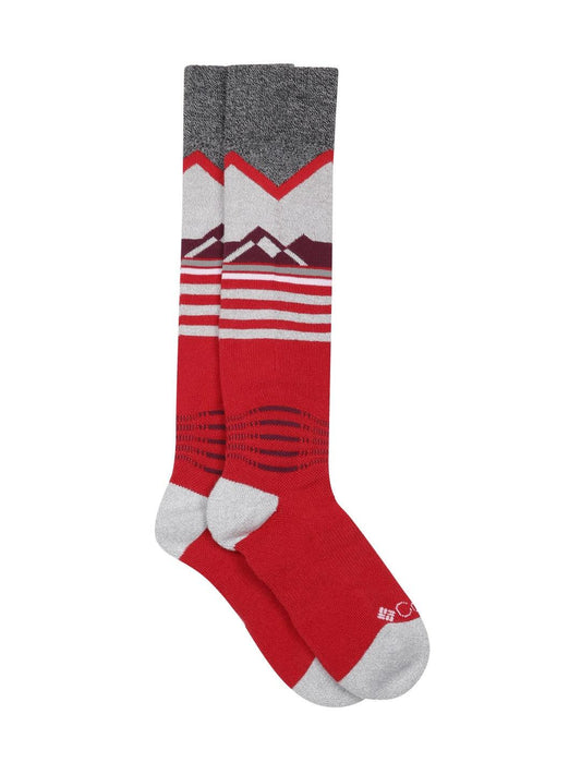Columbia Unisex Red SOCKS UX 1P HIK CRW-MD WT-SML
 (1 Pair)