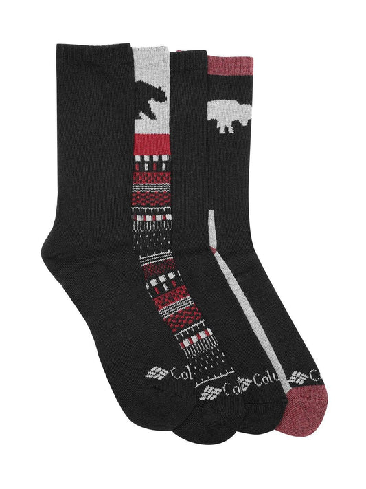 Columbia Men Black Aspen Wool Crew  (4 Pair) (Non Returnable)