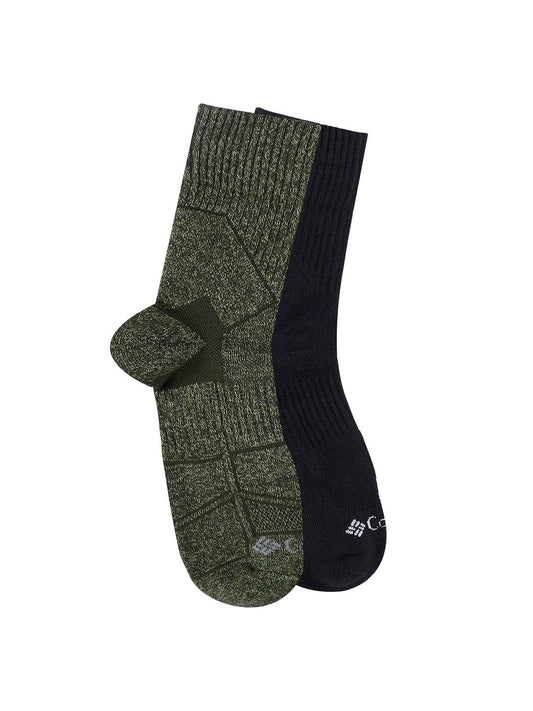 Columbia Men Multi SOCKS MN 2P HIKE QTR-HEELPWR (2 Pairs)