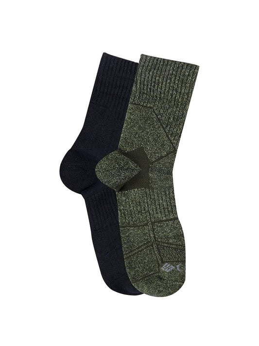 Columbia Men Multi SOCKS MN 2P HIKE QTR-HEELPWR (2 Pairs)