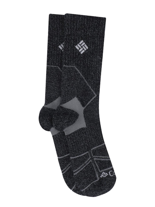 Columbia Men Black SOCKS MN 2P HIKE QTR-HEELPWR (2 Pairs)