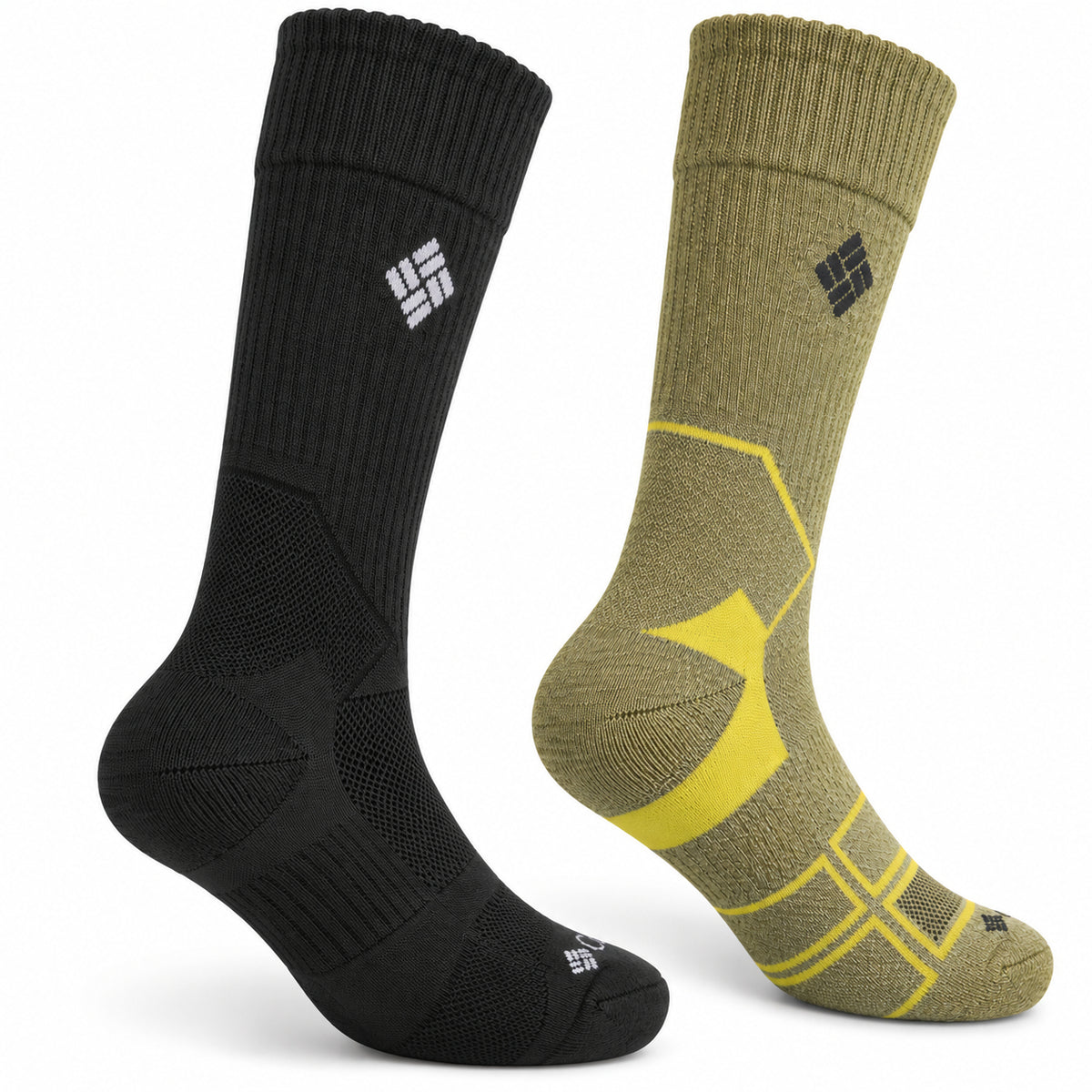 Columbia Men Multi Hike Crew Half Cush Socks Pack of 2 (Non Returnable)