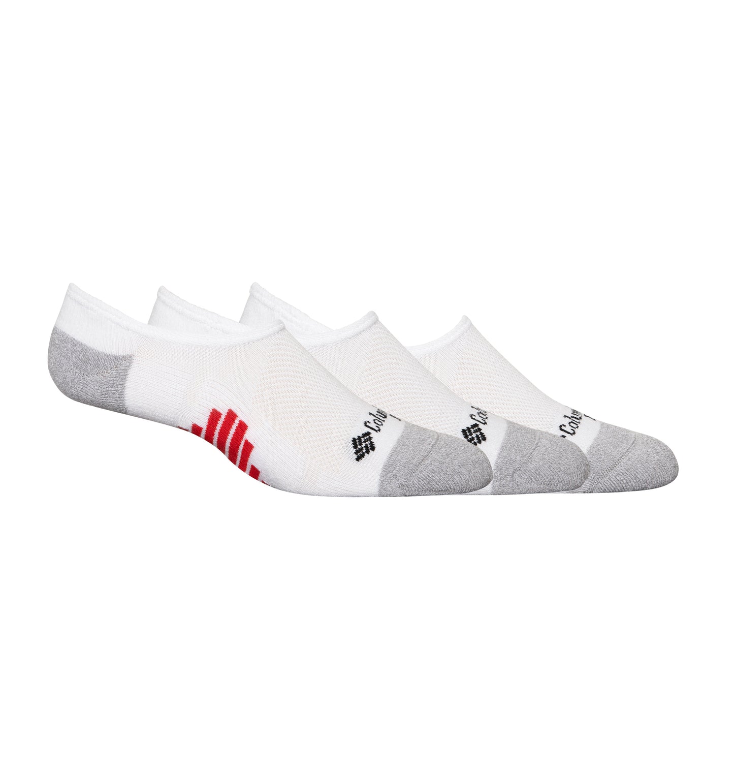 Columbia Men White 4P PFG Eclps Liner Socks - Pack of 2