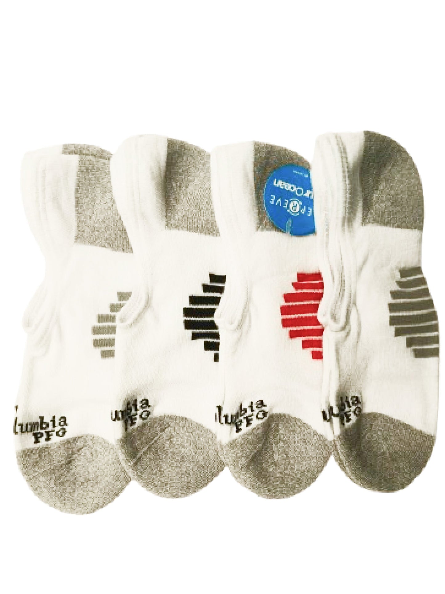Columbia Men White 4P PFG Eclps Liner Socks - Pack of 2