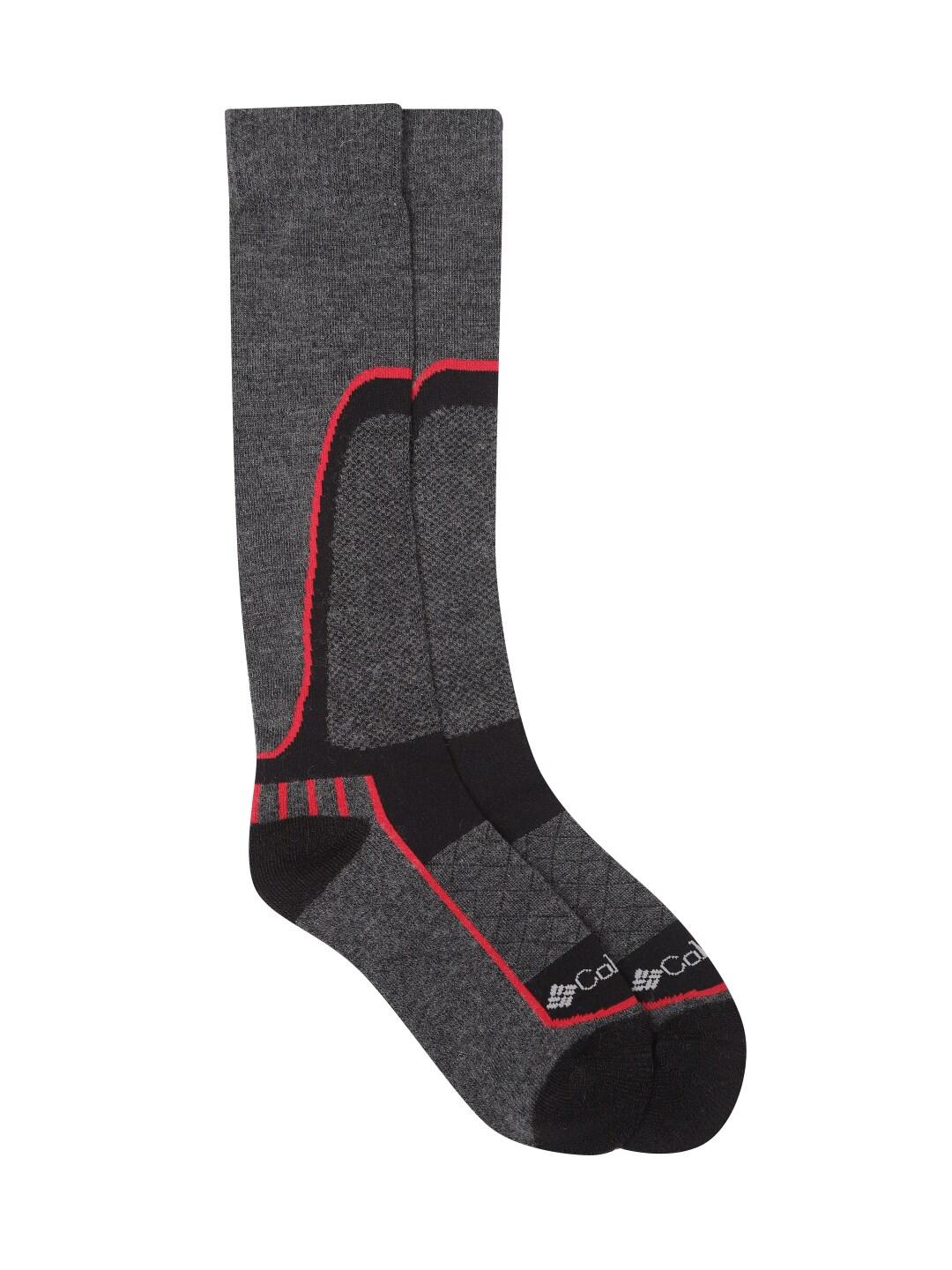 Columbia Unisex Grey SOCKS UX 1P SKI OTC/MED (1 Pair) (Non Returnable)