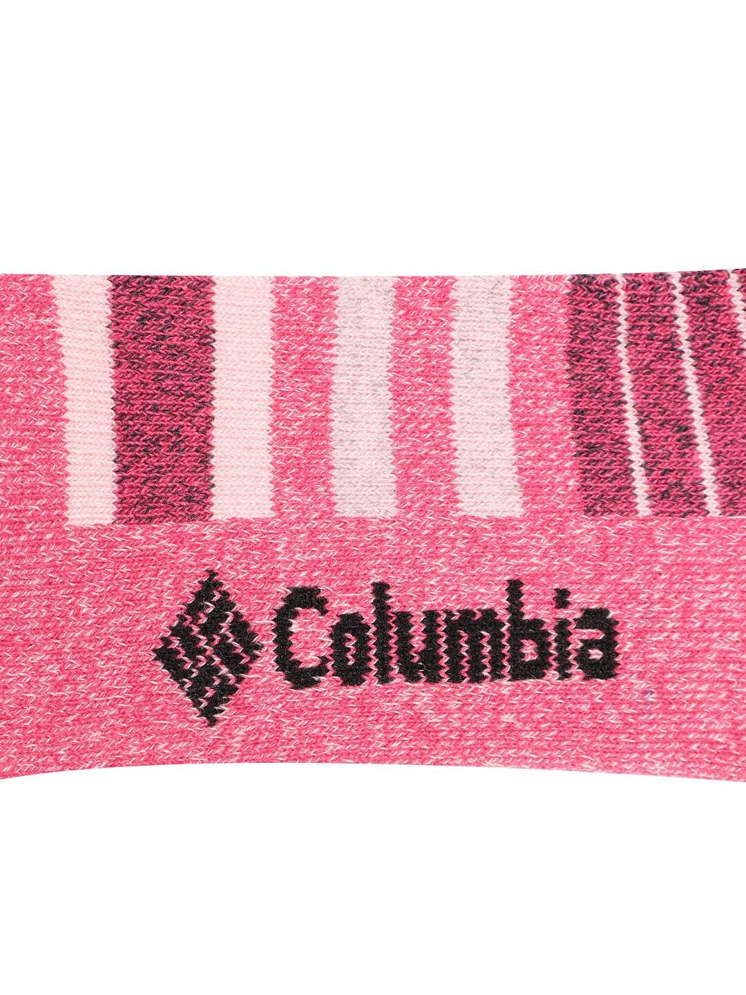 Columbia Women Black Moisture Control Stripe Crew  (2 Pair) (Non Returnable)