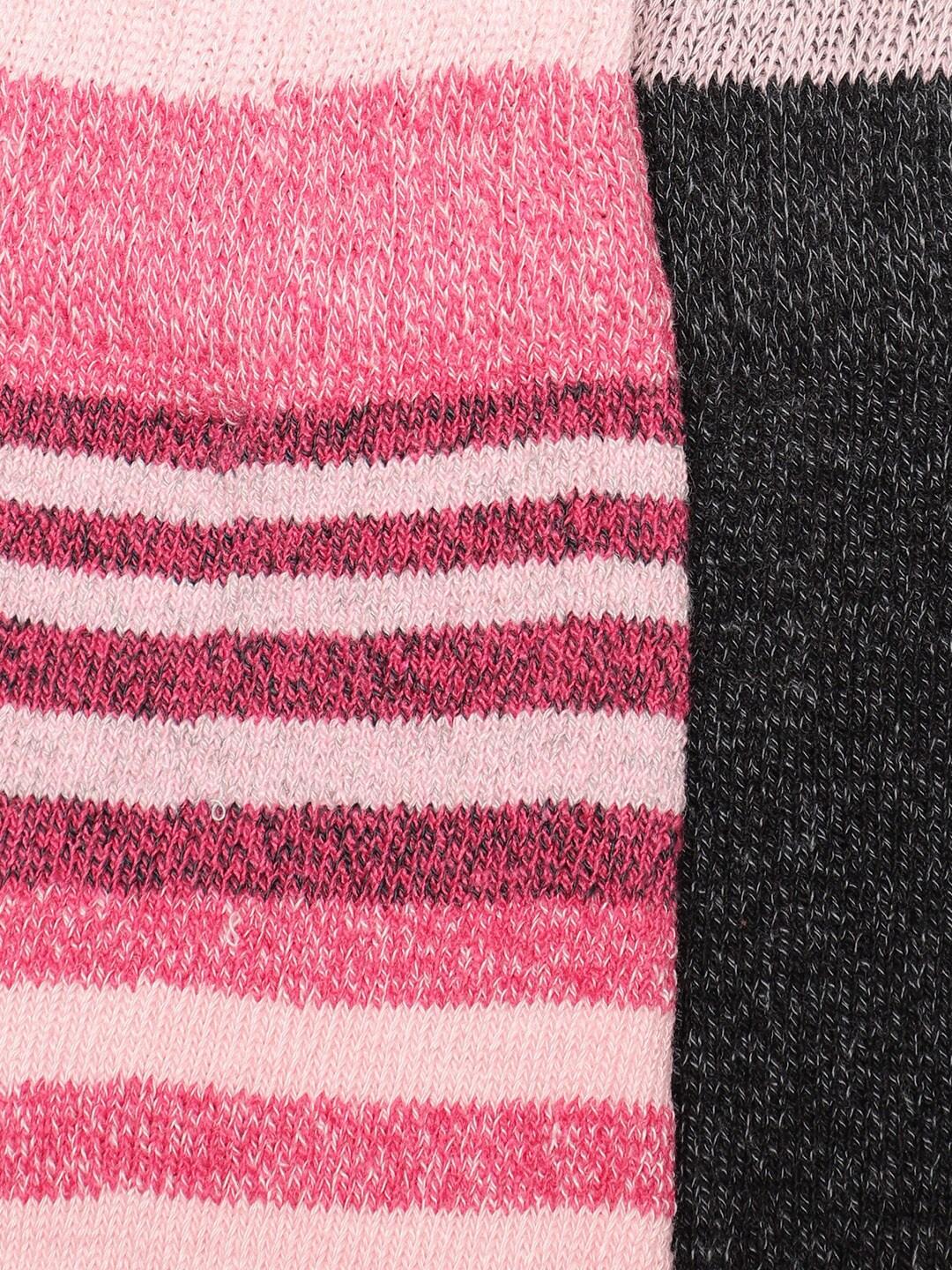 Columbia Women Black Moisture Control Stripe Crew  (2 Pair) (Non Returnable)