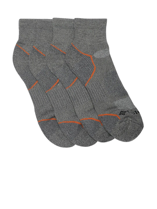 Columbia Unisex Grey SOCKS MN 2P QUARTER-BALNCE PT (2 Pairs)