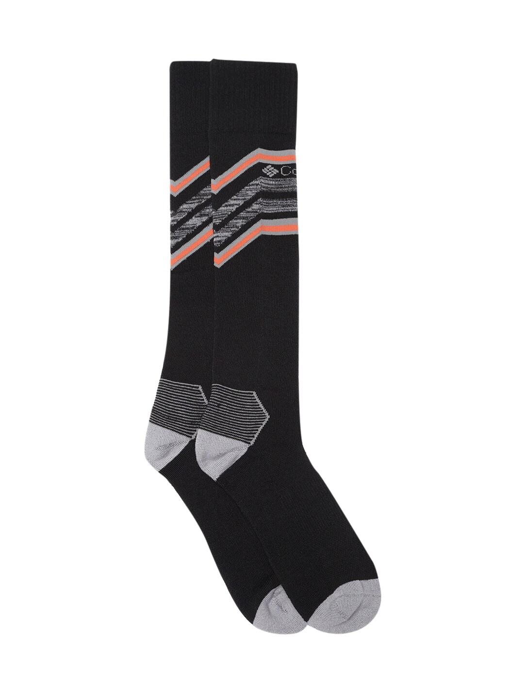 Columbia Unisex Black SOCKS UX 1P SKI OTC-SNOWDRF/M (1 Pair) (Non Returnable)