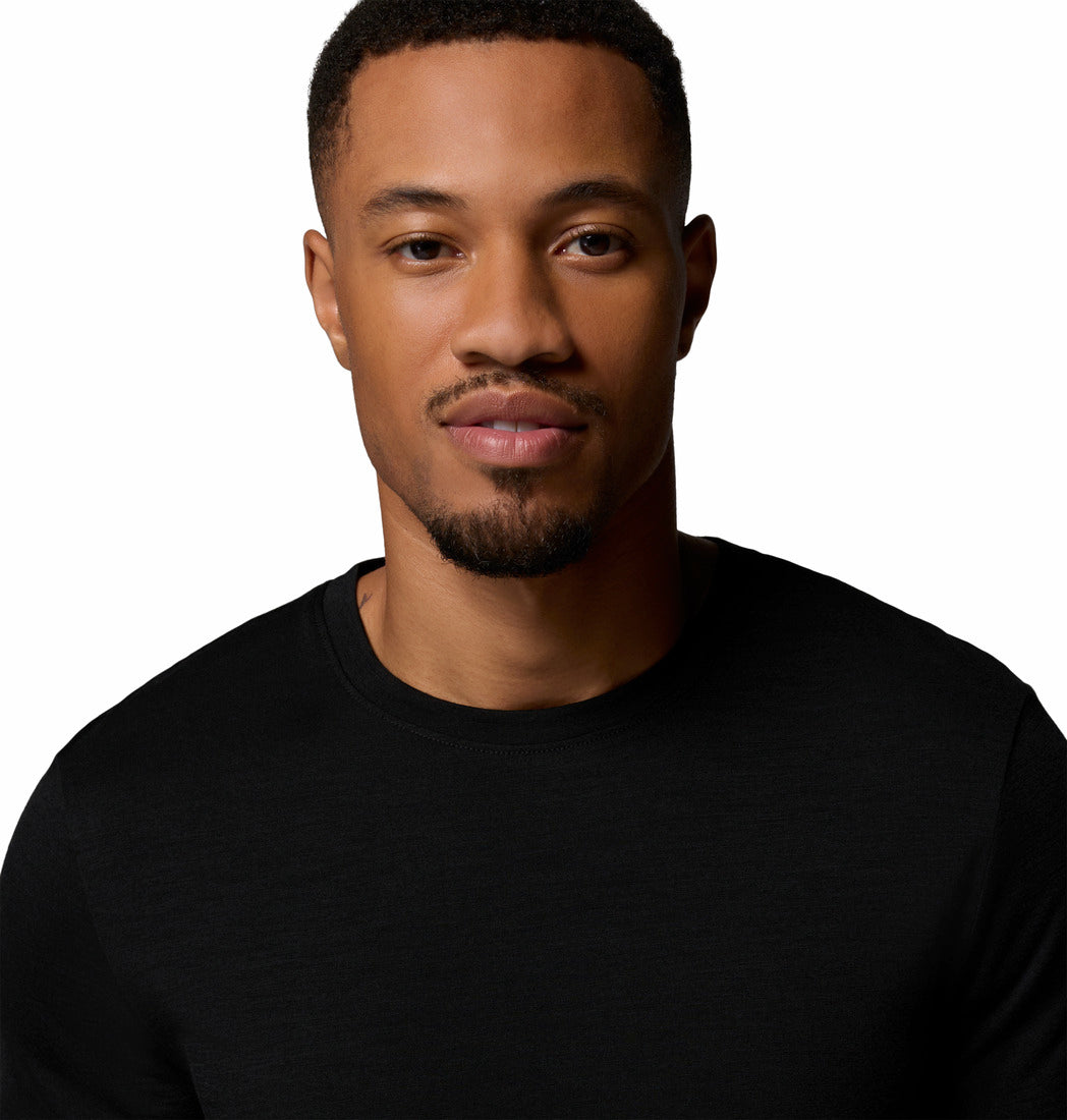 Columbia Men Black Omni-Wick Merino Wool Tshirt