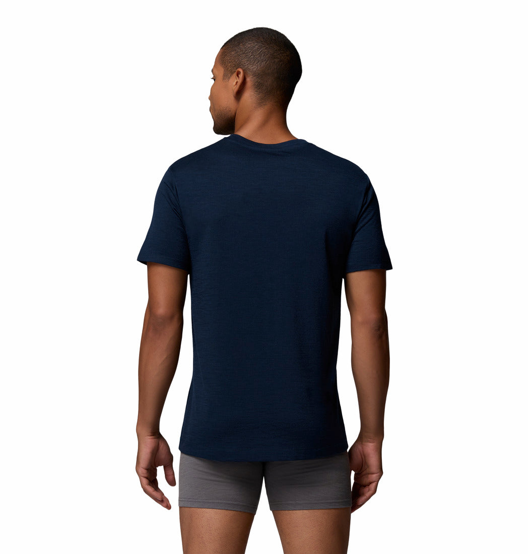 Columbia Men Blue Omni-Wick Merino Wool Tshirt