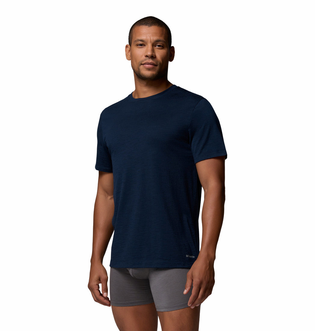 Columbia Men Blue Omni-Wick Merino Wool Tshirt