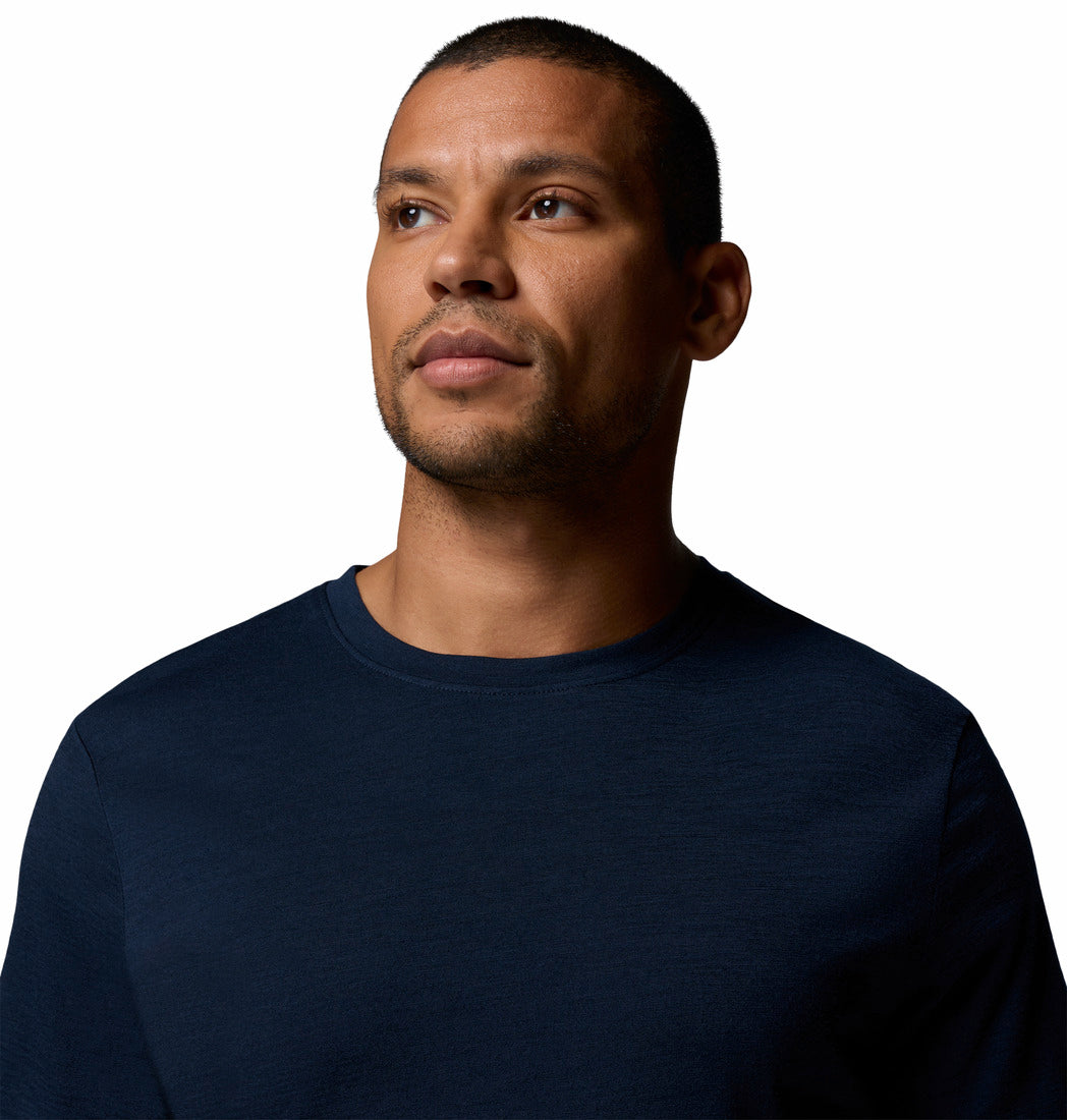 Columbia Men Blue Omni-Wick Merino Wool Tshirt