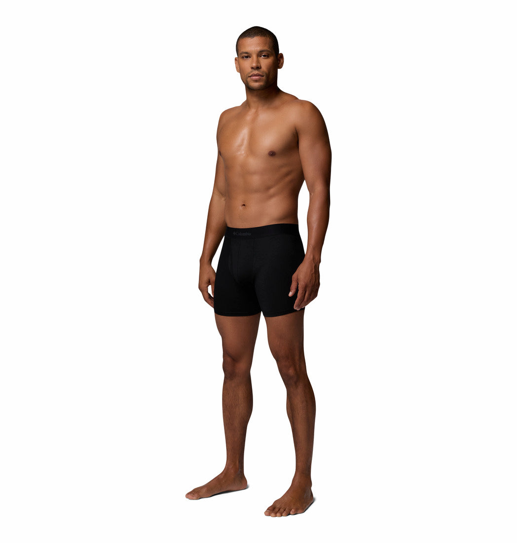 Columbia Men Black Merino Wool Boxer Brief Pack of 2 (Non Returnable)