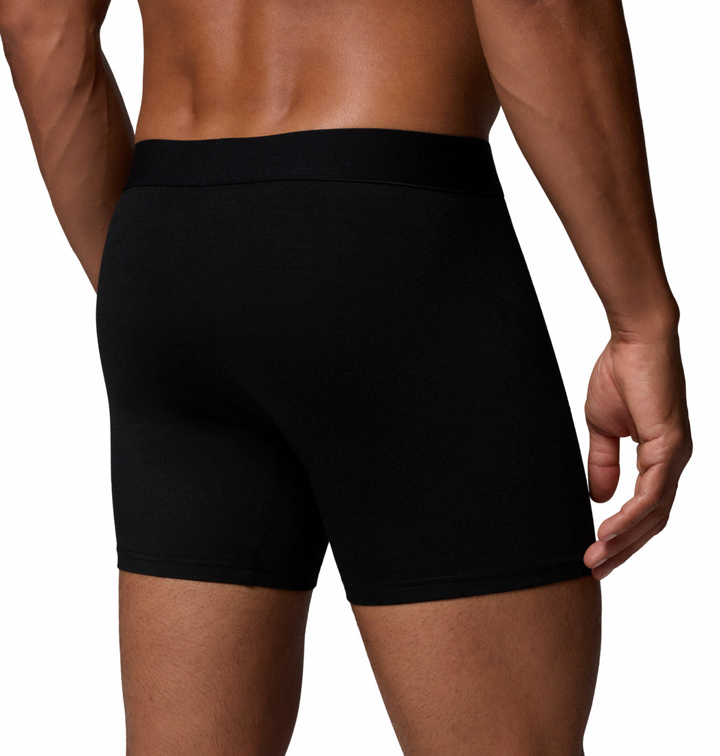 Columbia Men Black Merino Wool Boxer Brief Pack of 2 (Non Returnable)