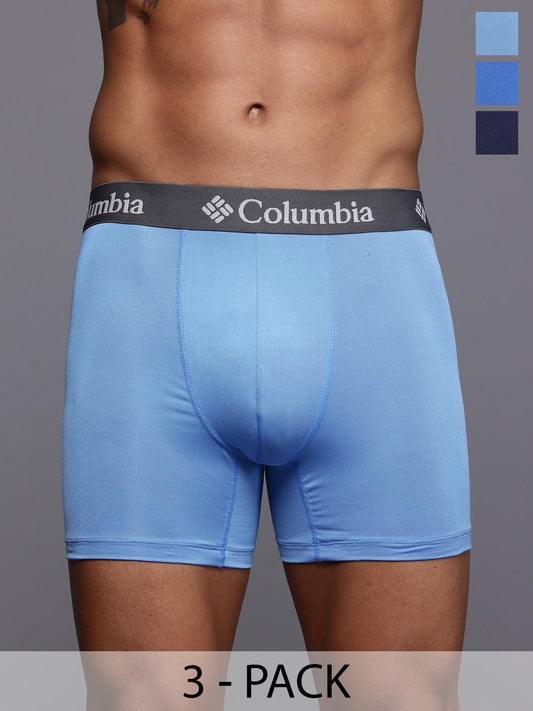 Columbia Men Multi BOXER BRIEF 3PK SOLID-POLYESTER STRETCH (Non Returnable)