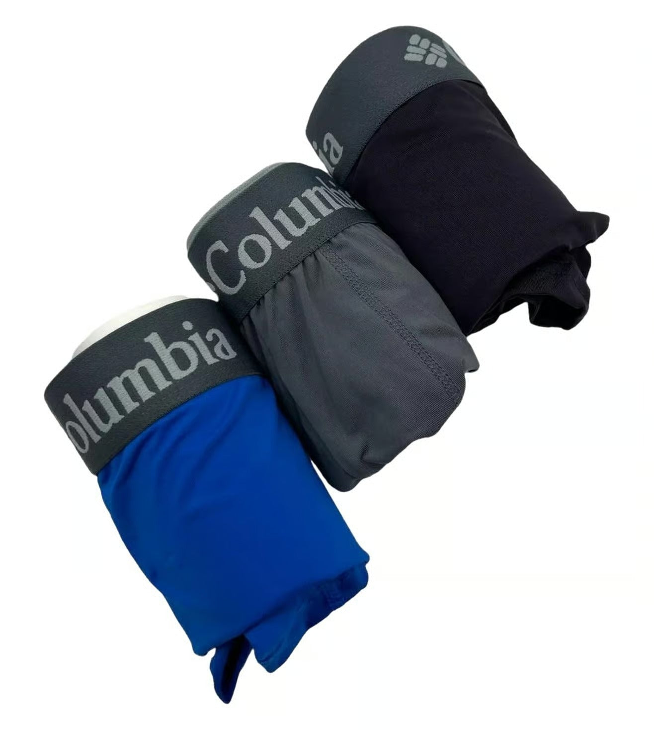 Columbia Men Multi Allover Mesh - Polyester / Stretch 3 Pack Solid Boxer Brief (Non Returnable)