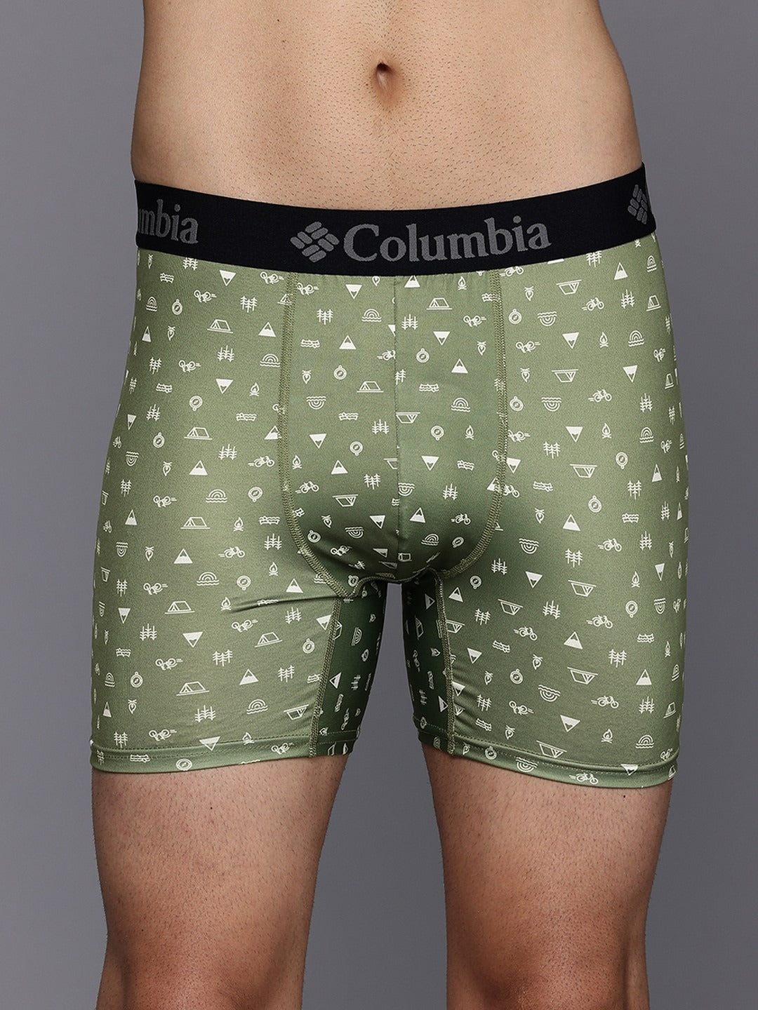 Columbia Men Multi Printed Polyester / Stretch 3 Pack Solid Boxer Brief (Non Returnable)