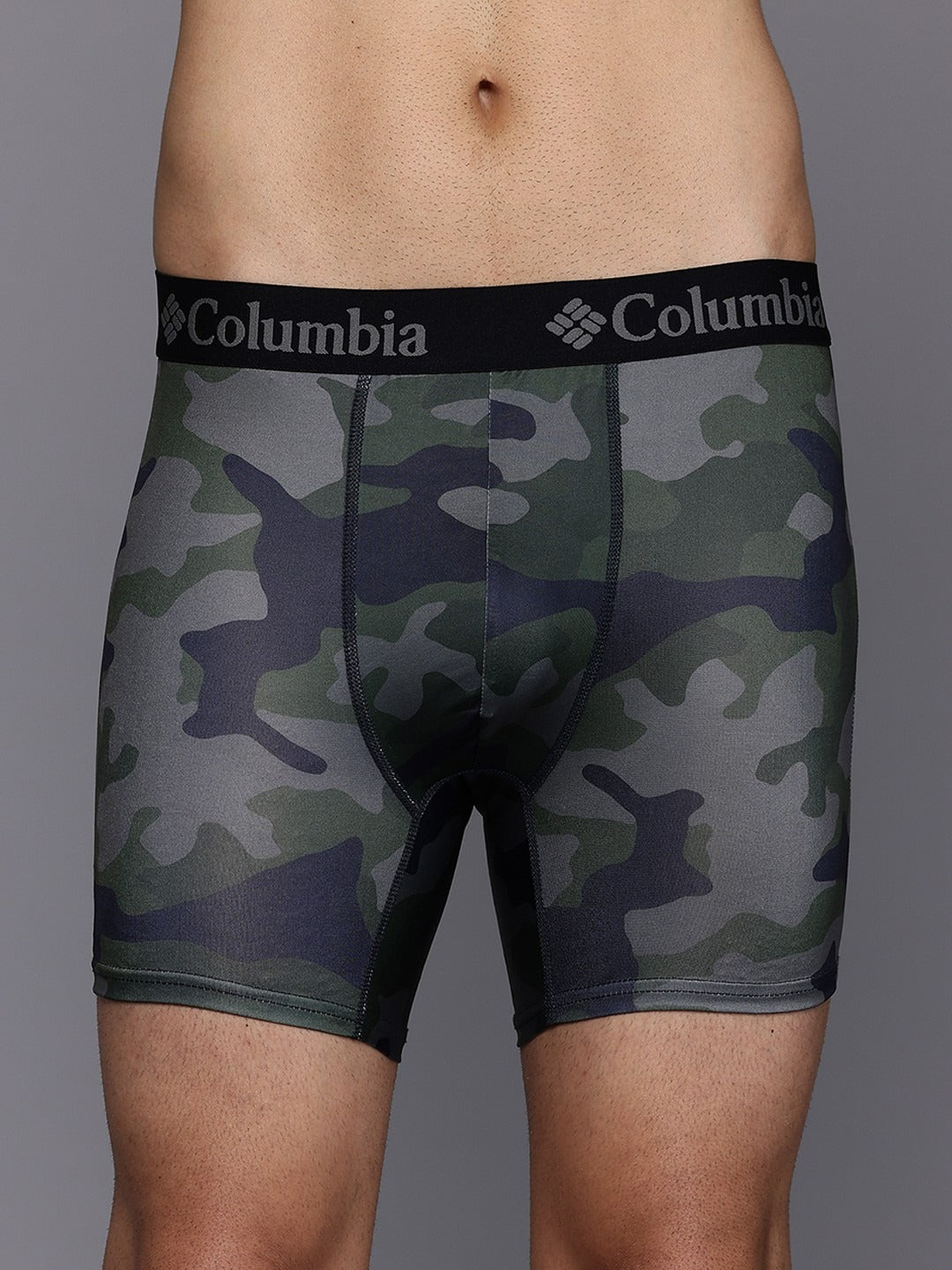 Columbia Men Multi Printed Polyester / Stretch 3 Pack Solid Boxer Brief (Non Returnable)
