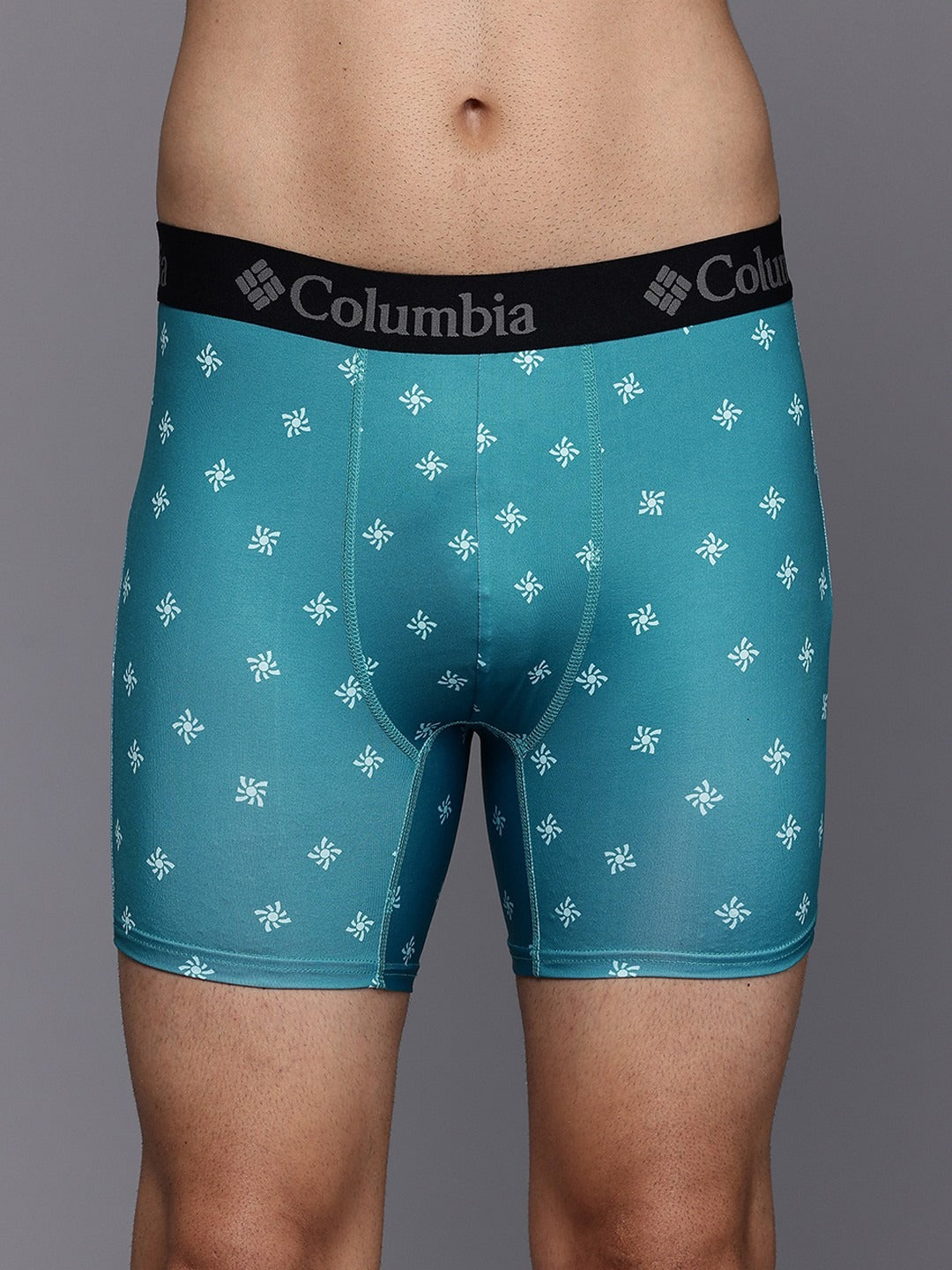 Columbia Men Blue Printed Polyester / Stretch 3 Pack Solid Boxer Brief (Non Returnable)