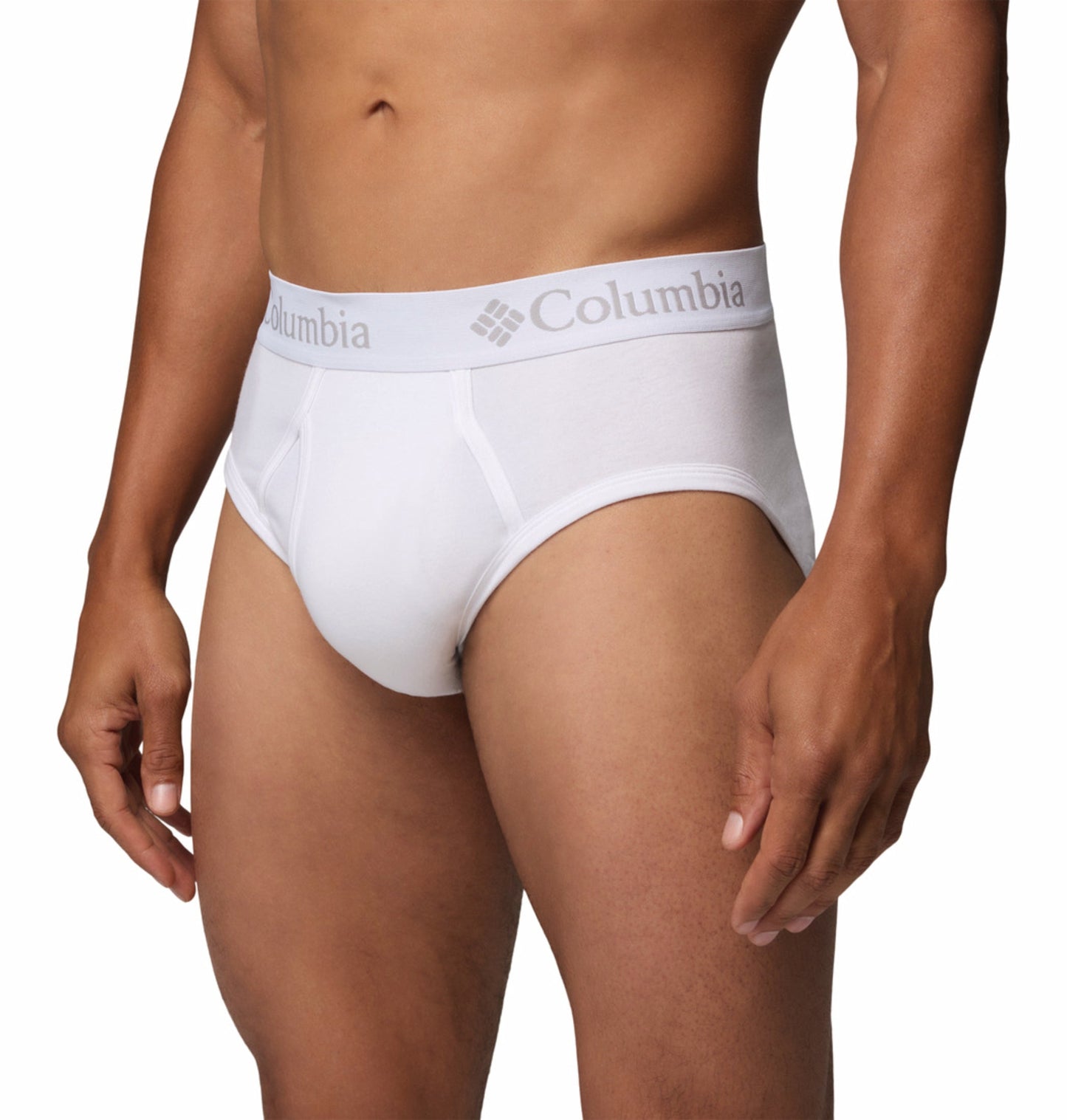 Columbia White Men HeiQ Mint Cotton Stretch Briefs - Pack of 3 (Non Returnable)
