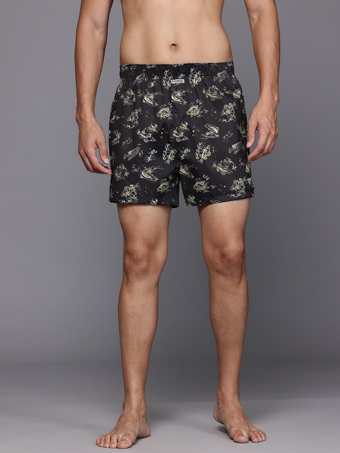 Columbia Men Black PFG 3 Pack Printed Woven Boxer (Non Returnable)
