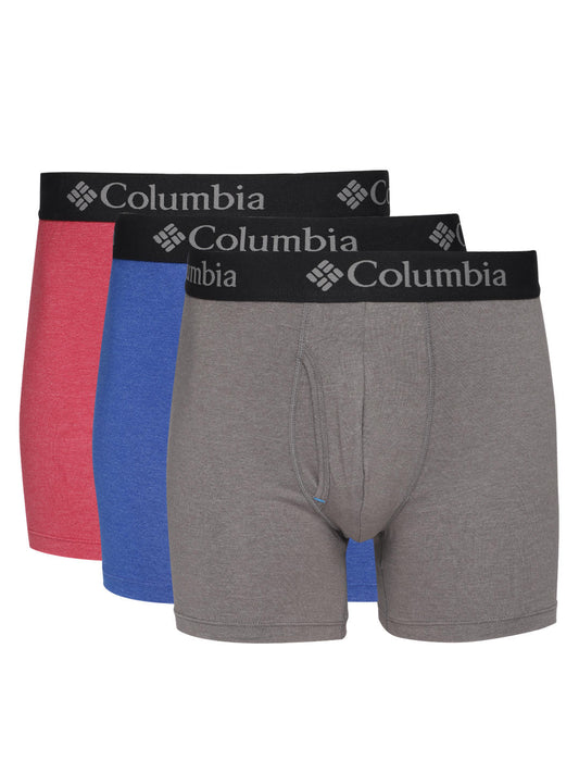 Columbia Men Na Performance Cotton / Stretch 3 Pack Solid Boxer Brief