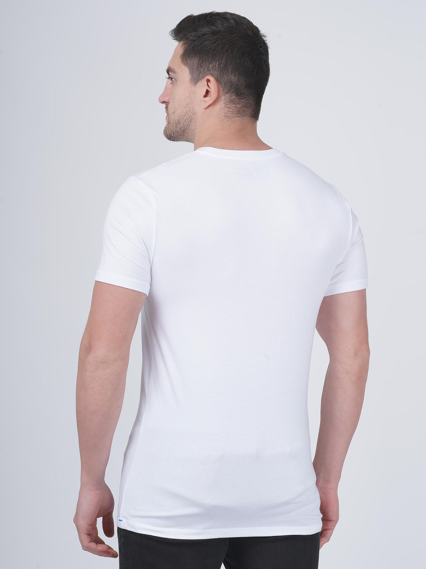 Columbia Men White 100% Pure Cotton Crew-Neck Classic Fit T-Shirt (Pack of 3) (Non Returnable)