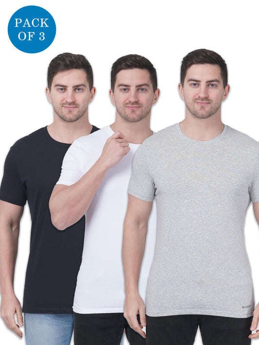 Columbia Men Multi Columbia Men Cotton/Stretch Crew-Neck T-Shirt (Pack of 3)