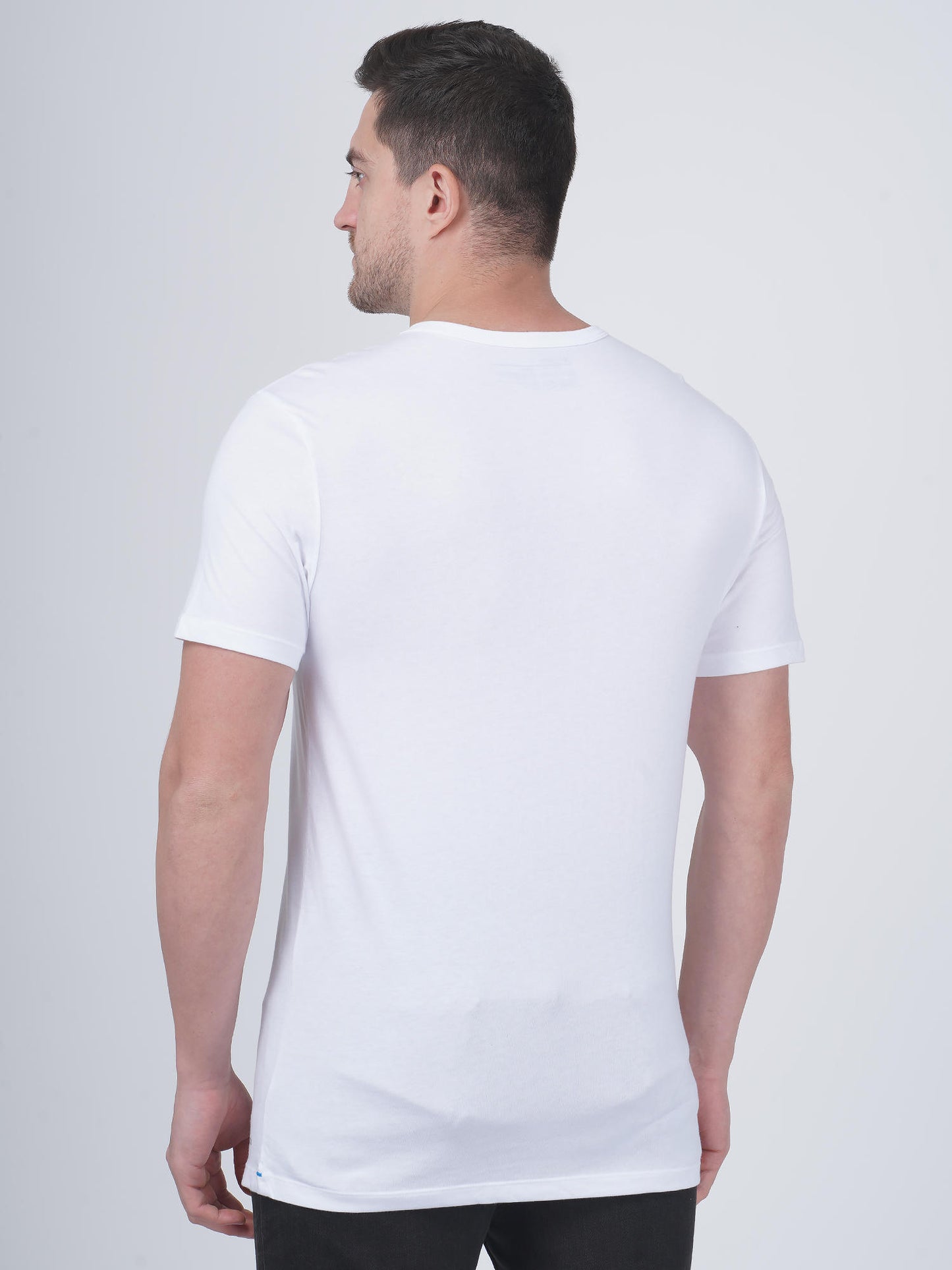 Columbia Men White Columbia Men 100% Pure Cotton V-Neck Classic Fit T-Shirts (Pack Of 3) (Non Returnable)