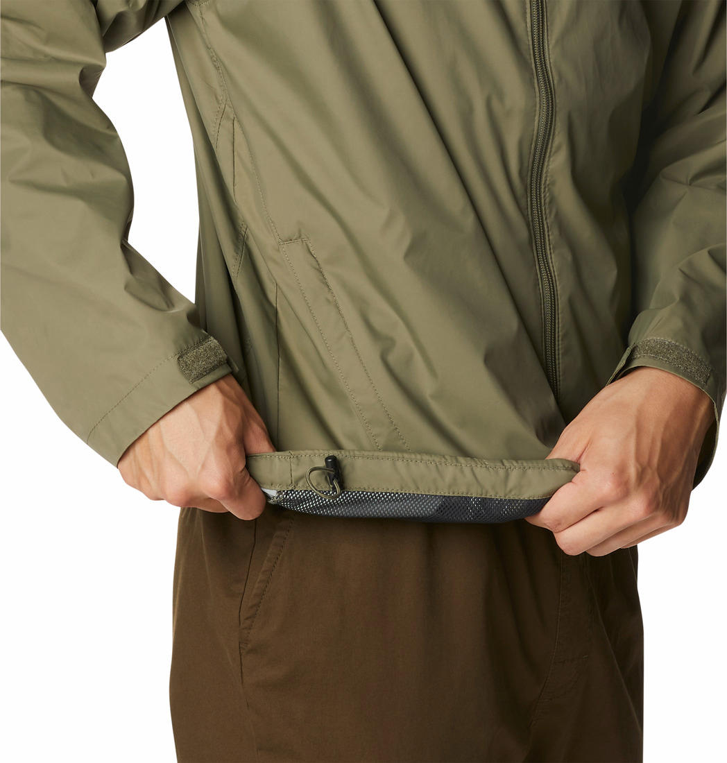 A Men Wearing Columbia Men Green Glennaker Lake Rain Jacket