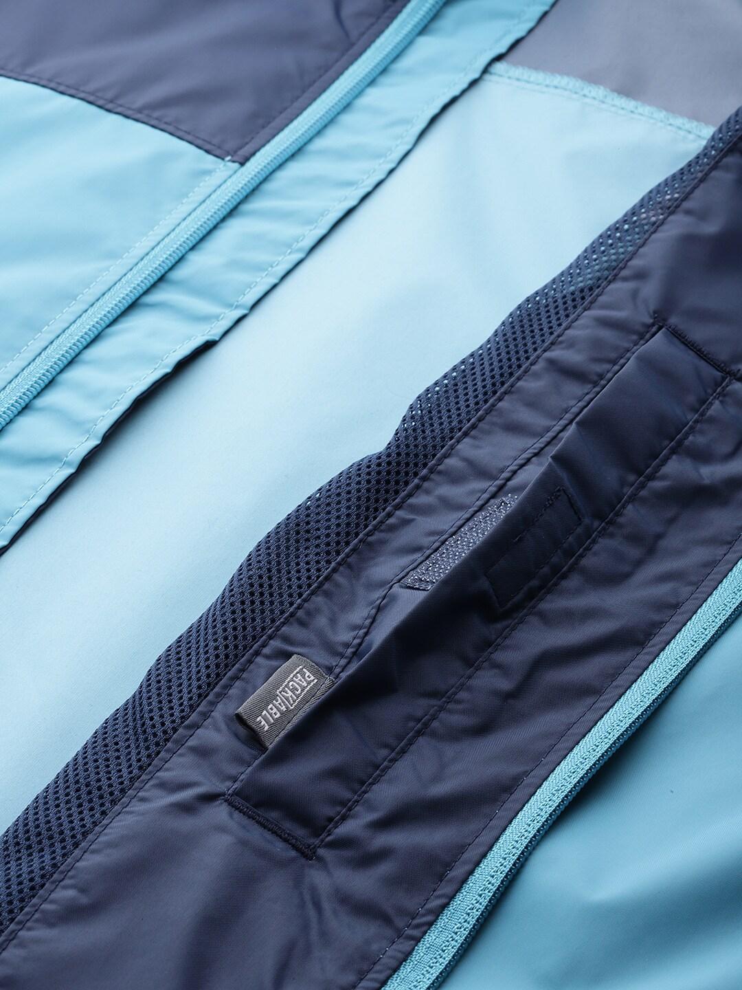 Columbia Men Navy Blue Omni-Shield Glennaker Lake Hooded Water Repellent Jacket
