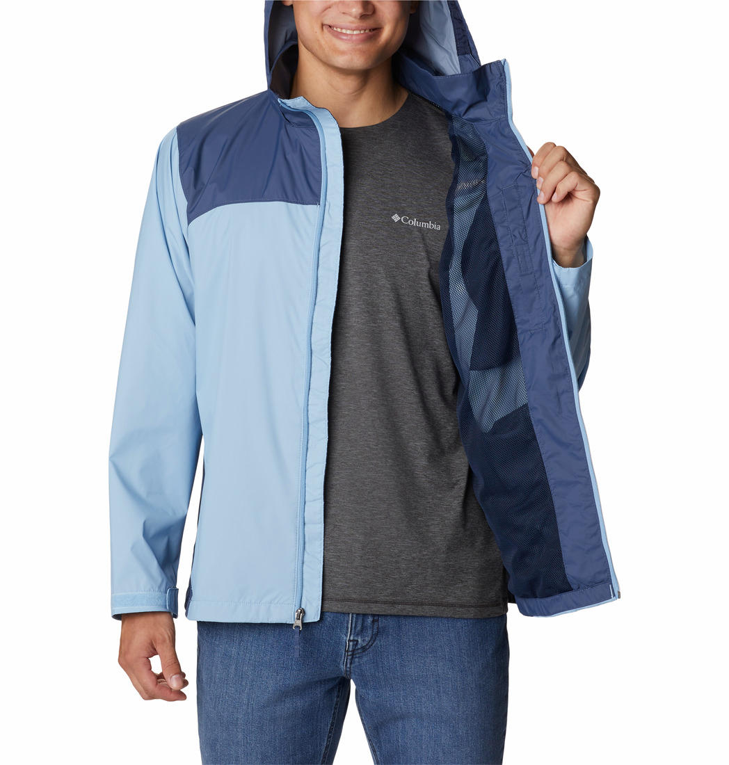 Columbia Men Blue Omni-Shield Glennaker Lake Water Repellent Jacket