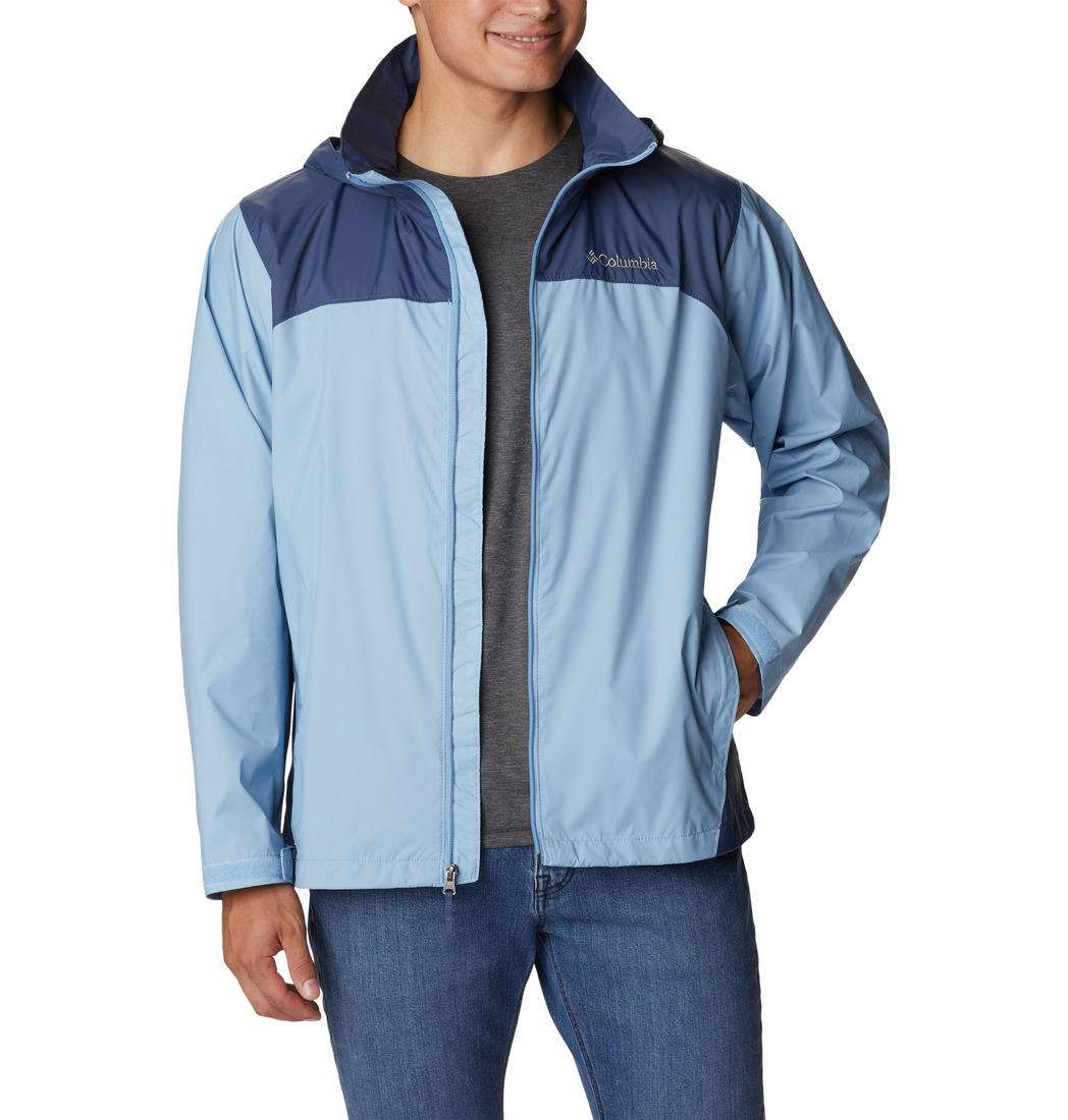 Columbia Men Blue Omni-Shield Glennaker Lake Water Repellent Jacket
