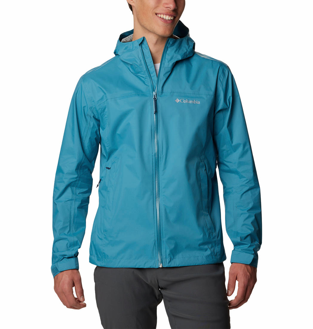 Columbia Men Blue Evapouration Rain Jacket