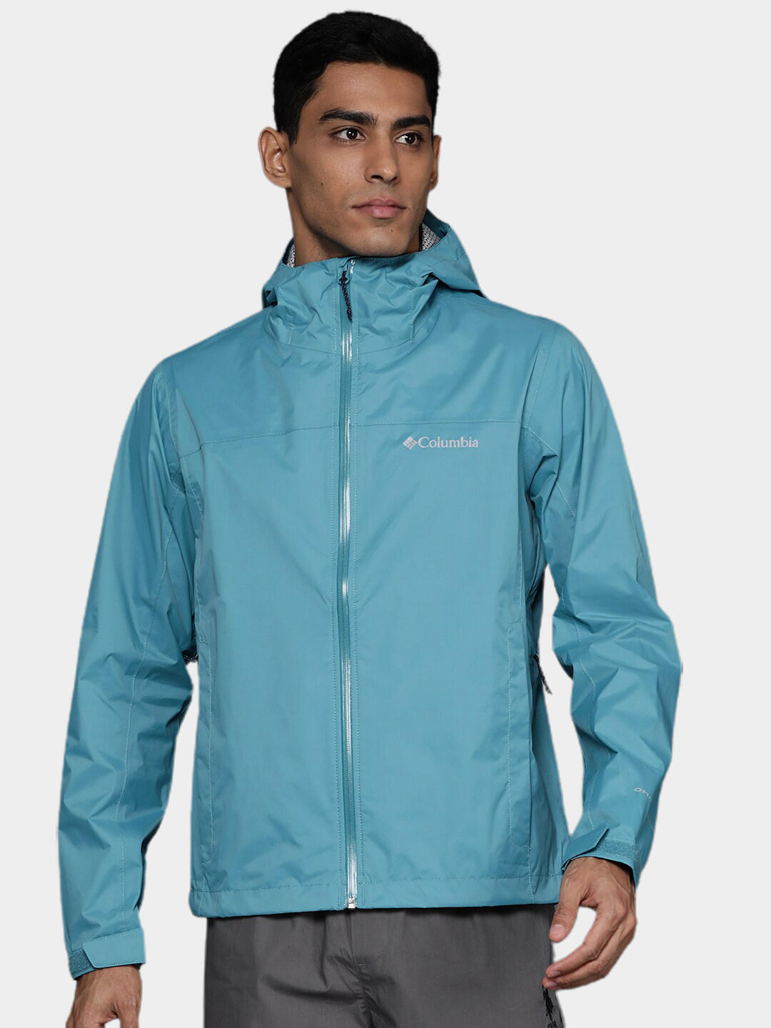 Columbia Men Blue Evapouration Rain Jacket