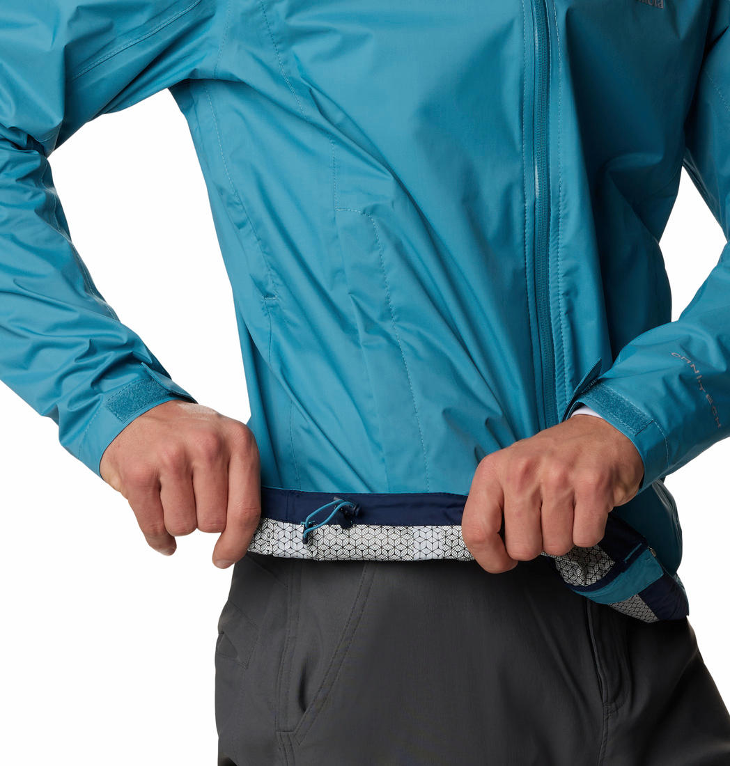 Columbia Men Blue Evapouration Rain Jacket