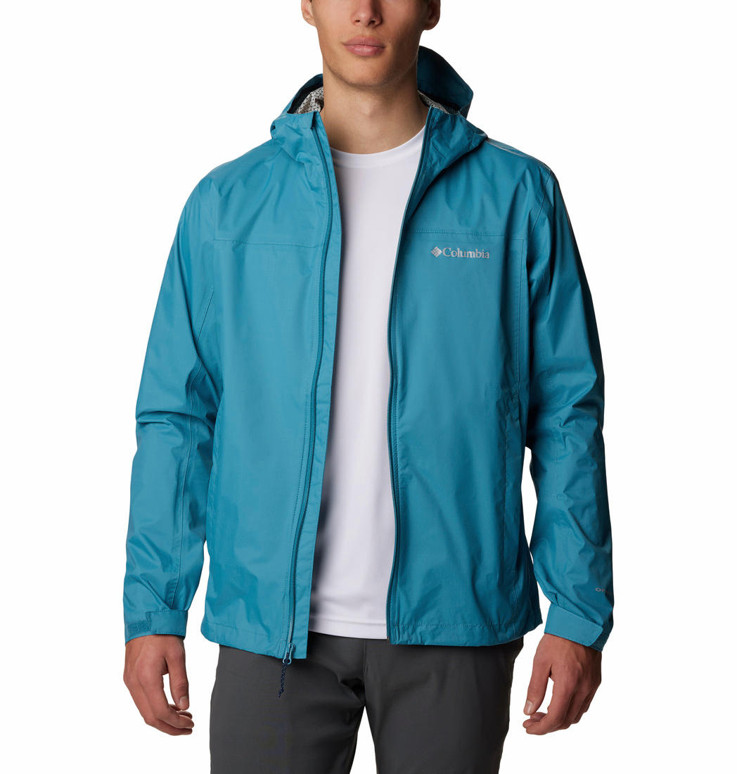 Columbia Men Blue Evapouration Rain Jacket