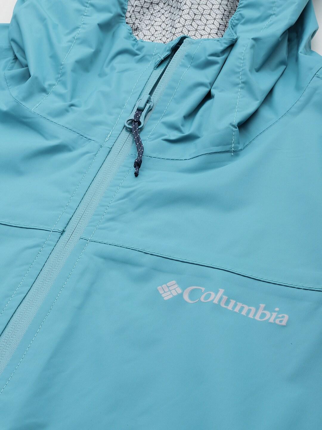 Columbia Men Blue Evapouration Rain Jacket
