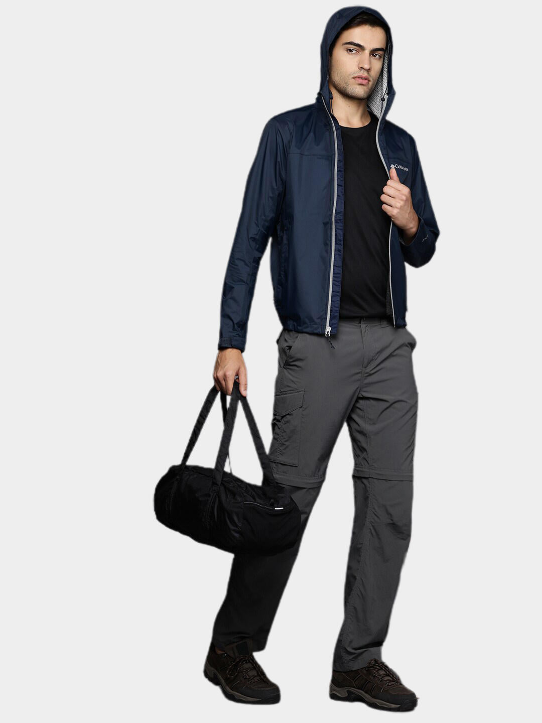 Columbia Men Navy Blue Evapouration Rain Jacket