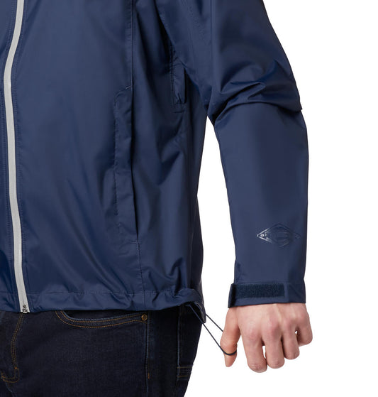 Columbia Men Navy Blue Evapouration Rain Jacket