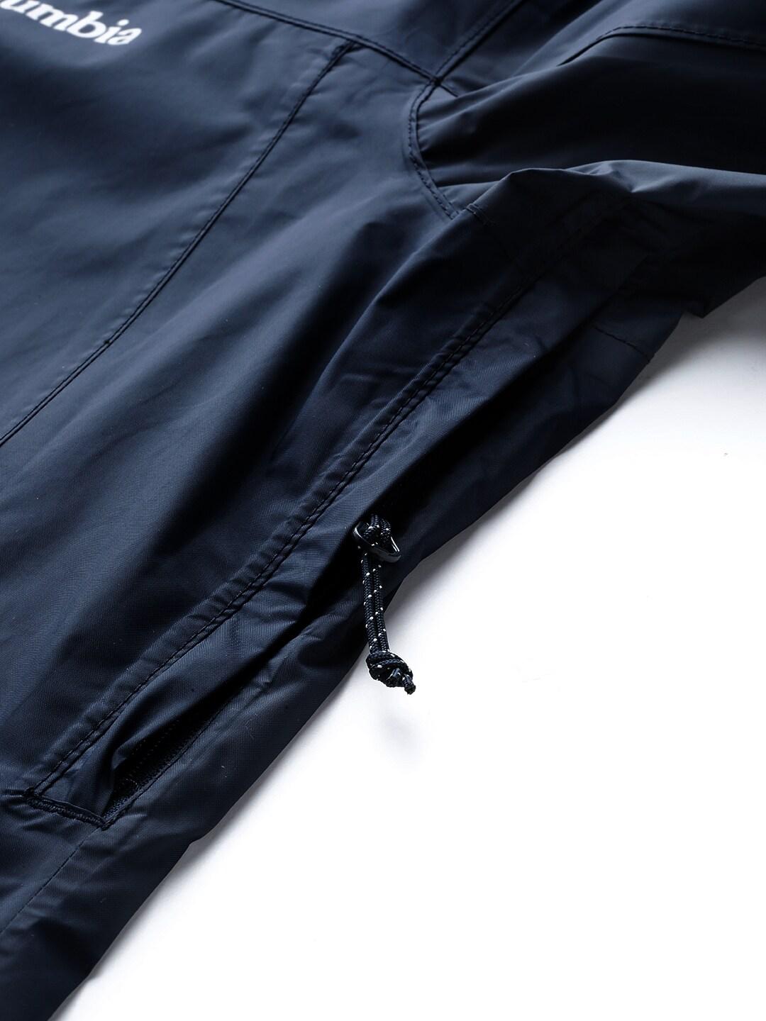 Columbia Men Navy Blue Evapouration Rain Jacket