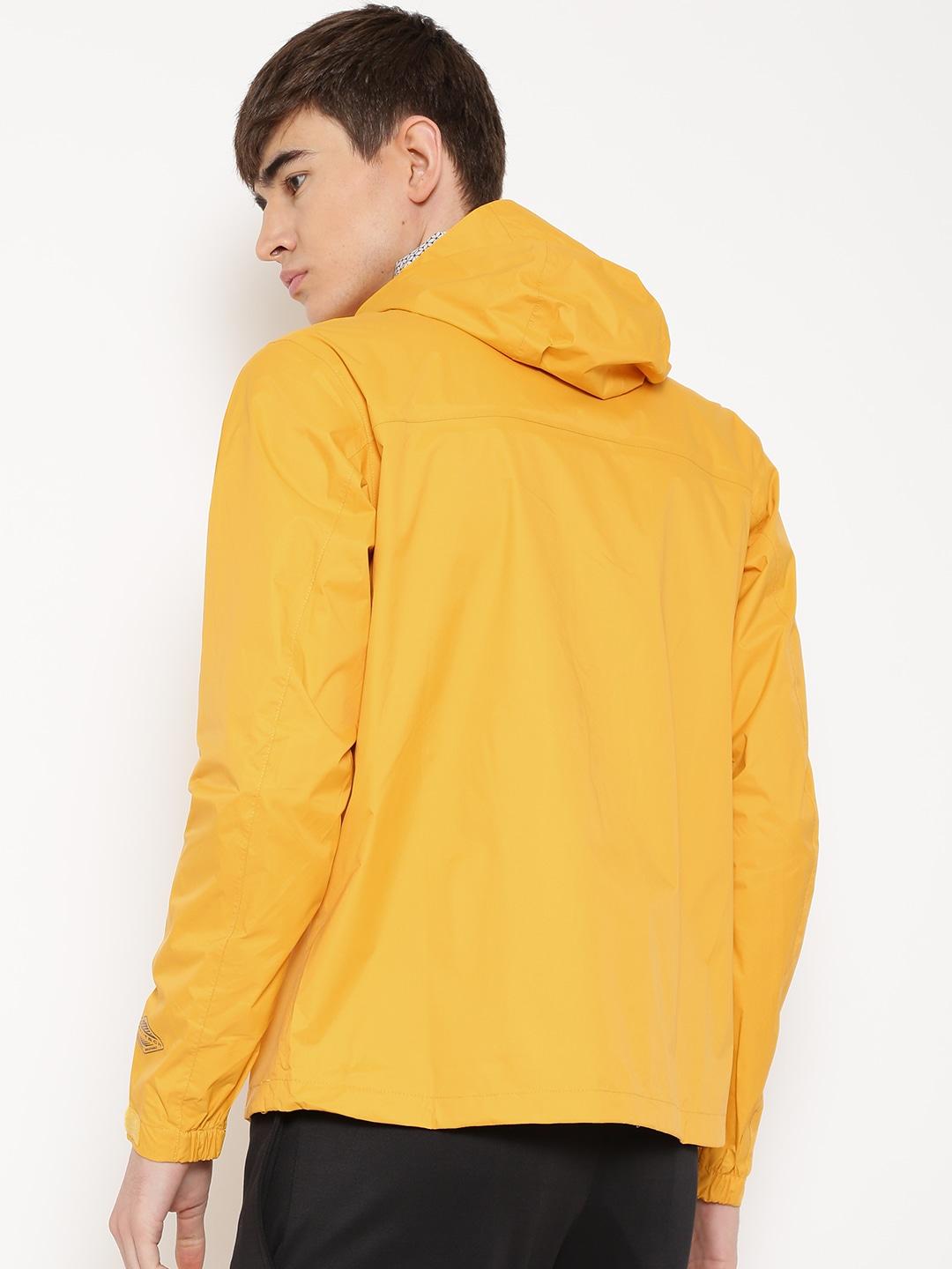 Columbia Men Yellow Evapouration Rain Jacket