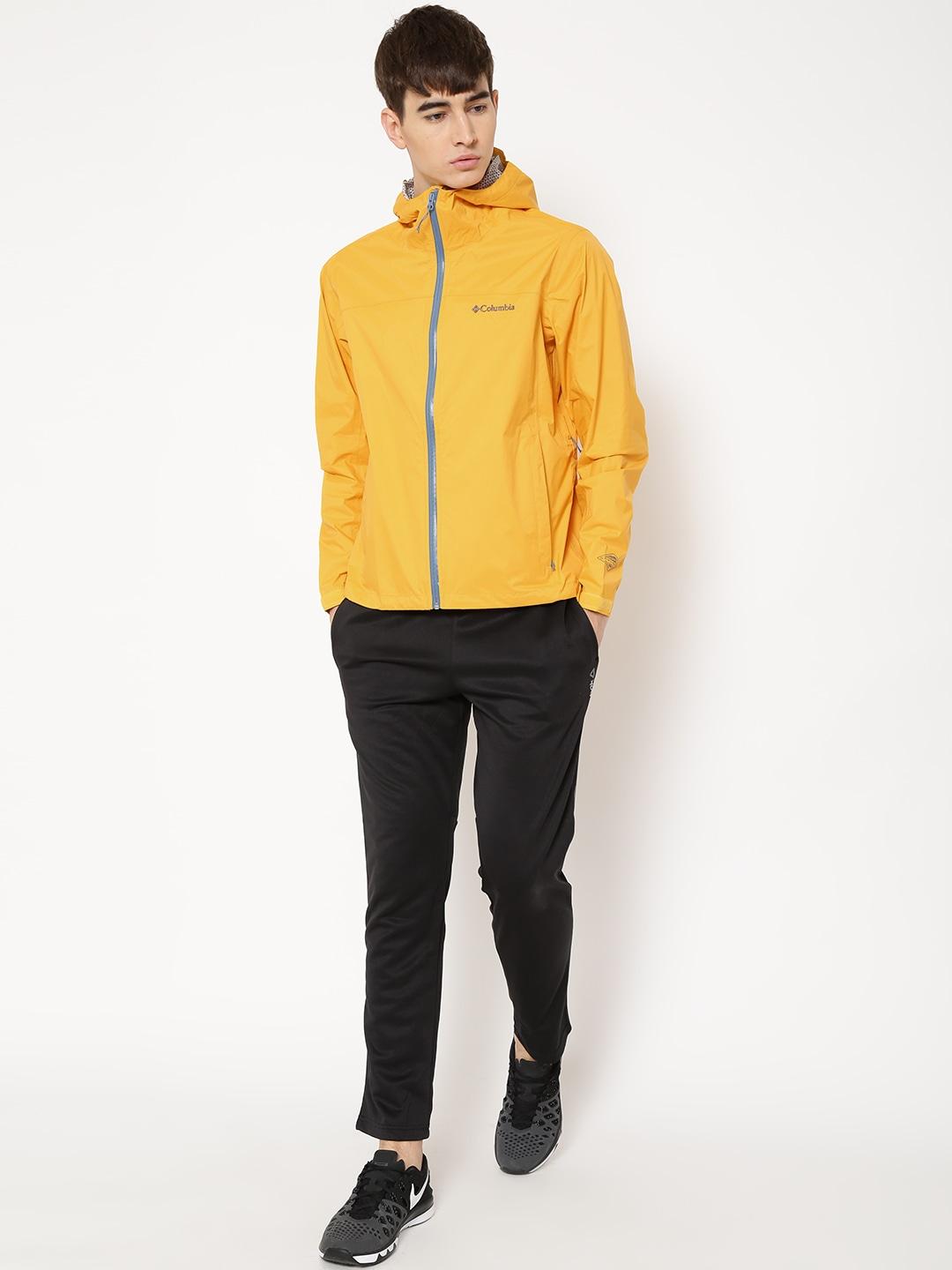 Columbia Men Yellow Evapouration Rain Jacket