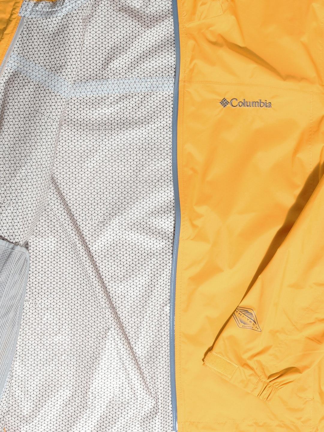 Columbia Men Yellow Evapouration Rain Jacket