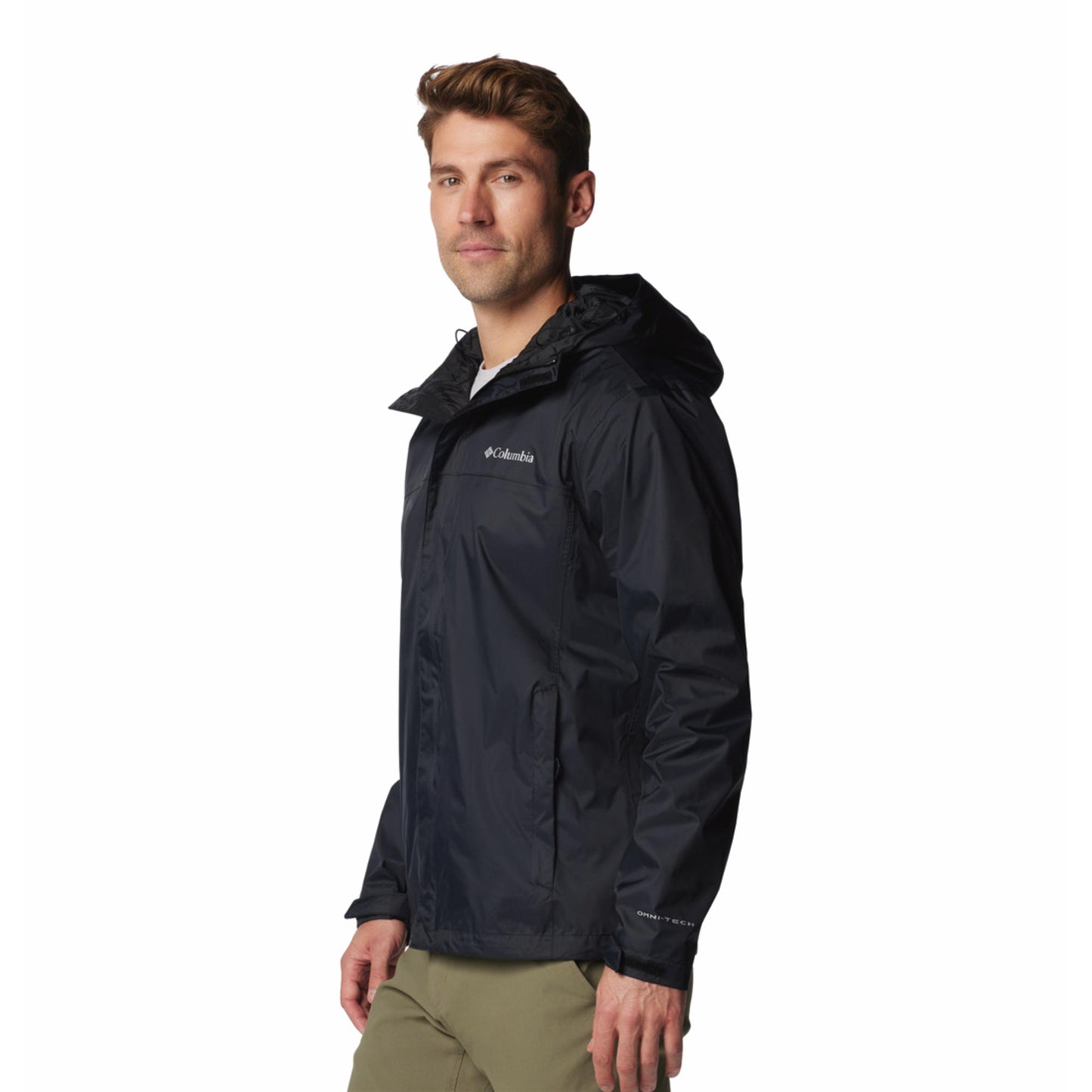 Columbia Men Black Omni-Tech Watertight II Waterproof Rain Jacket
