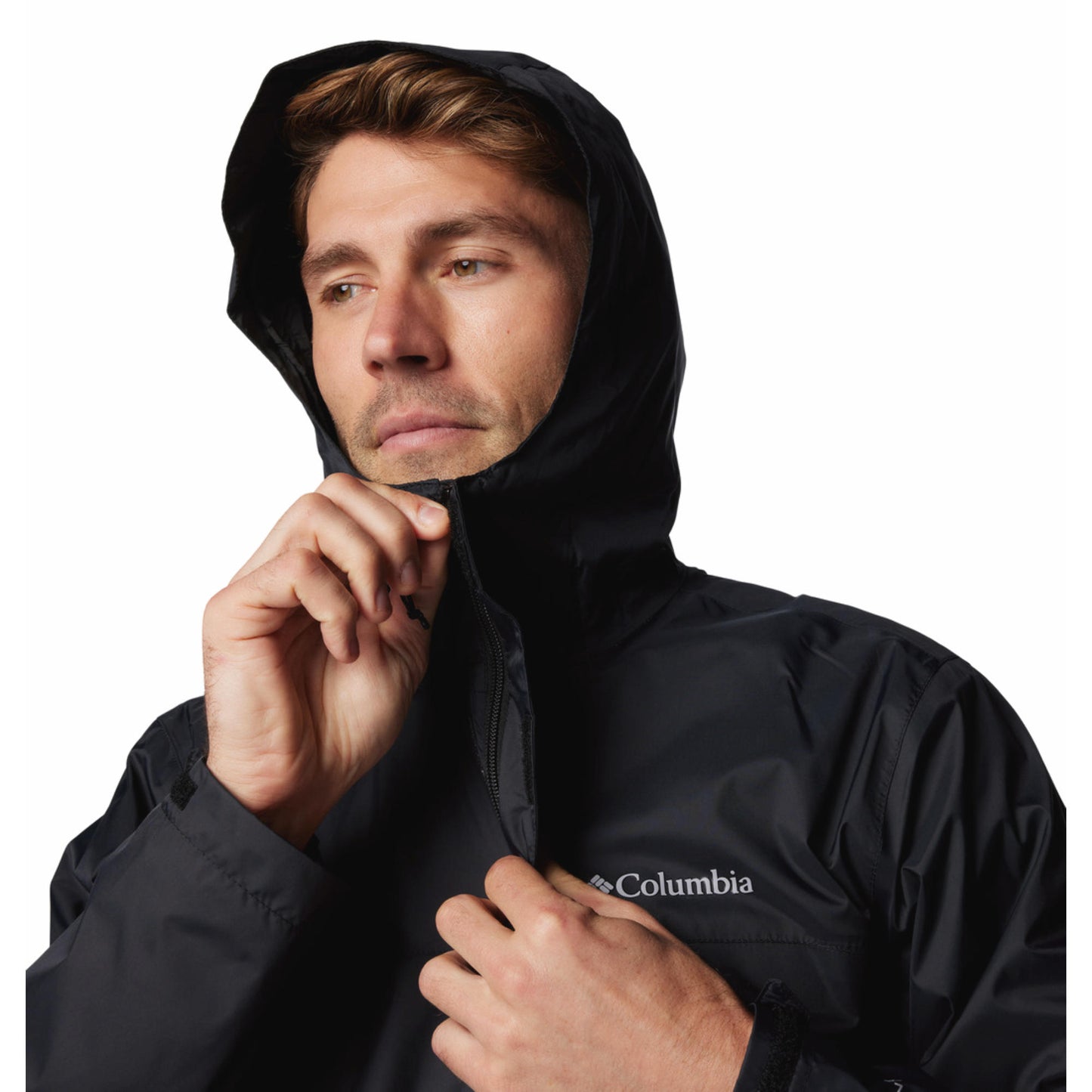 Columbia Men Black Omni-Tech Watertight II Waterproof Rain Jacket